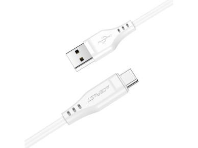 Acefast USB cable - USB Type C 1.2m, 3A white (C3-04 white) Acefast USB cable - USB Type C 1.2m, 3A white (C3-04 white)