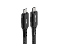 Cabo Acefast C4-03 Preto USB-C - USB-C PD QC 100W 5A 480Mb/s 2m - preto Cabo Acefast C4-03 Preto USB-C - USB-C PD QC 100W 5A 480Mb/s 2m - preto