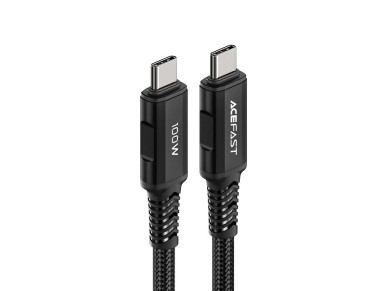 Acefast C4-03 Black USB-C - USB-C PD QC cable 100W 5A 480Mb/s 2m - black Acefast C4-03 Black USB-C - USB-C PD QC cable 100W 5A 480Mb/s 2m - black