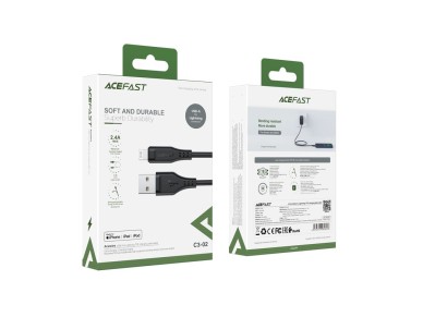 Acefast cable MFI USB - Lightning 1.2m, 2.4A black (C3-02 black)