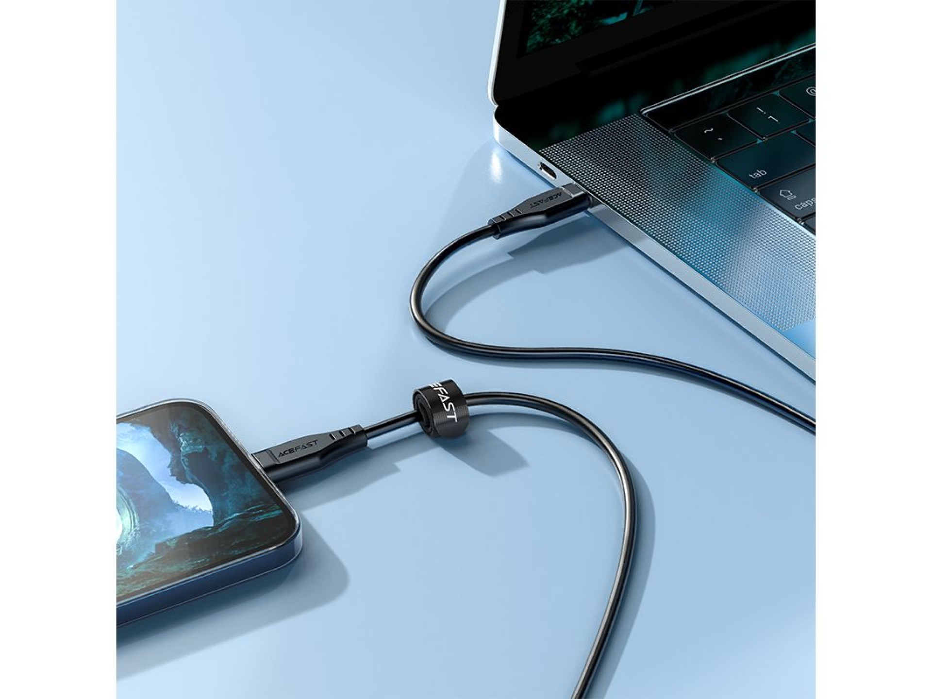 Acefast C3-01 Lightning - USB-C PD cable 30W 3A 480Mb/s 1.2m - white