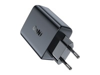 Cargador Acefast A29 PD50W GaN (USB-C + USB-C) de doble puerto, color negro.