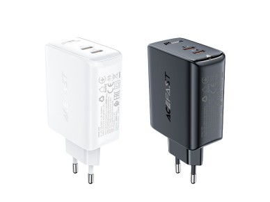 Carregador Acefast A29 PD50W GaN (USB-C + USB-C) de porta dupla, preto