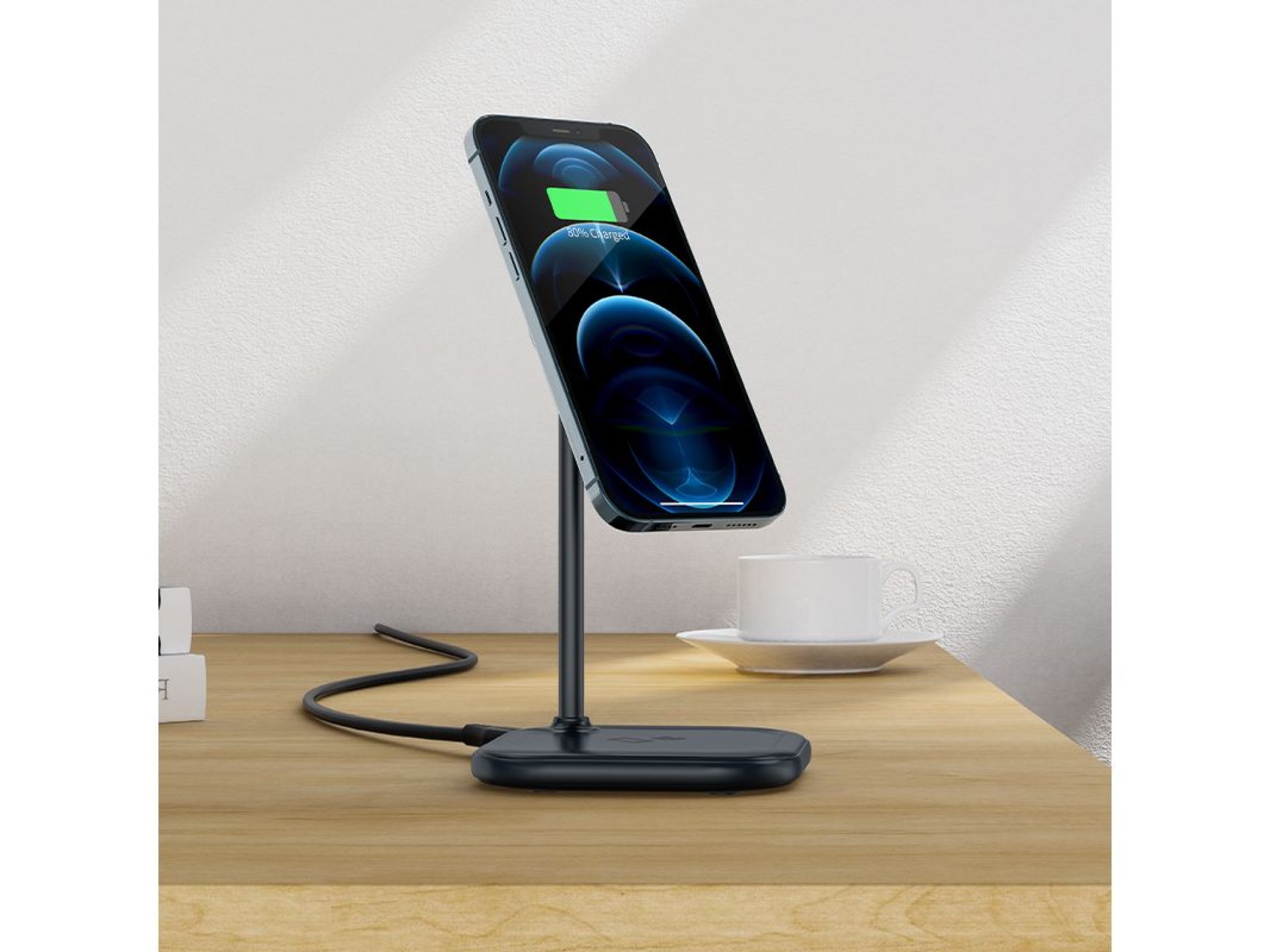 Carregador sem fio Acefast Qi de 15 W para iPhone (com MagSafe) e suporte magnético para AirPods da