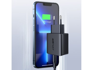 Carregador rápido Acefast USB Tipo C 20W Power Delivery branco (A1 branco UE) Carregador rápido Acefast USB Tipo C 20W Power Delivery branco (A1 branco UE)