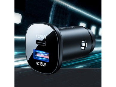 Cargador de coche Acefast de 38 W USB tipo C / USB, PPS, Power Delivery, Quick Charge 3.0, AFC, FCP Cargador de coche Acefast de 38 W USB tipo C / USB, PPS, Power Delivery, Quick Charge 3.0, AFC, FCP