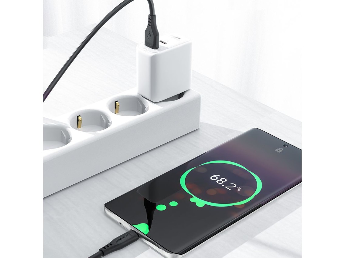 Acefast USB cable - USB Type C 1.2m, 3A white (C3-04 white)