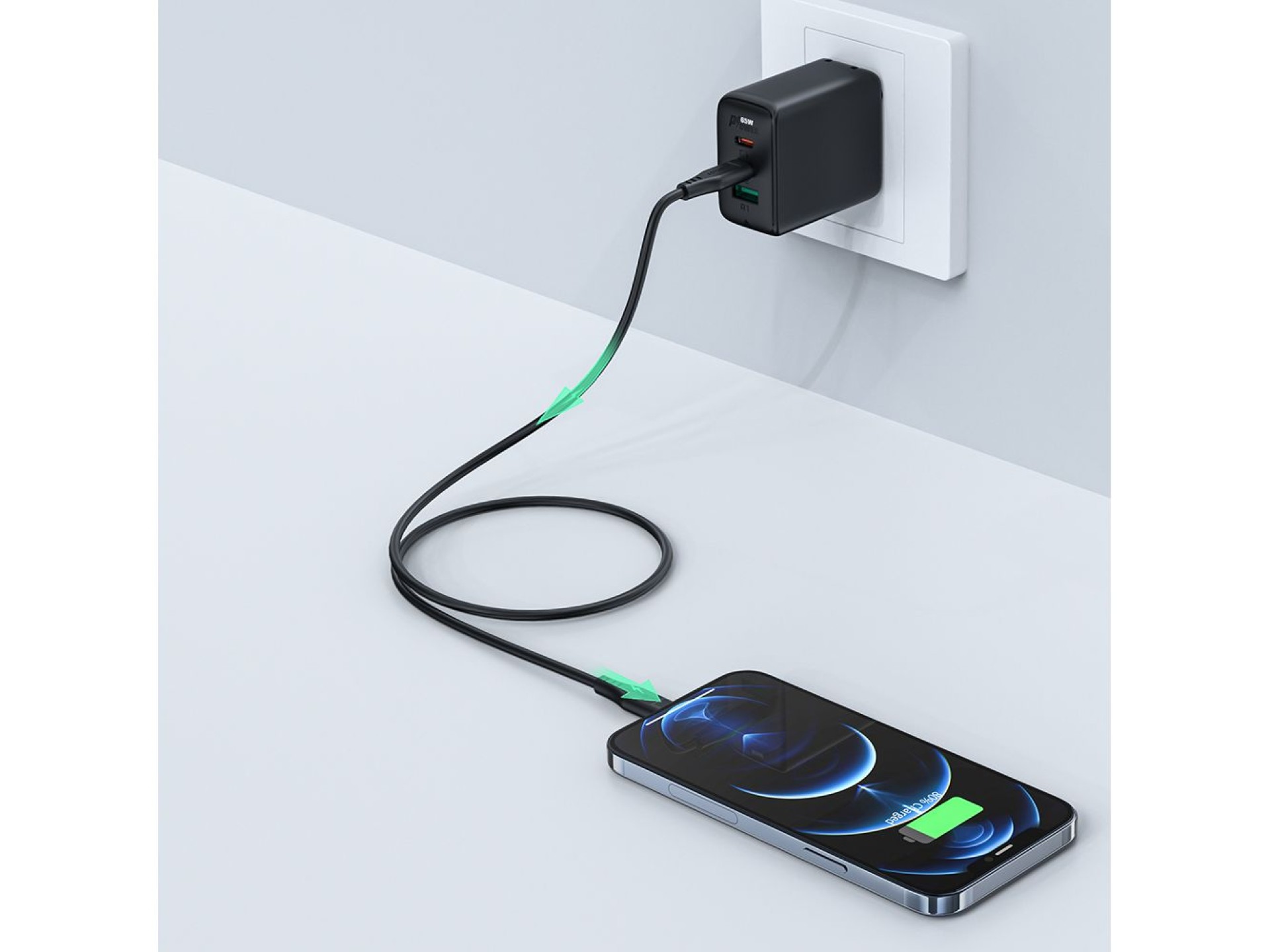 Acefast C3-01 Lightning - USB-C PD cable 30W 3A 480Mb/s 1.2m - white