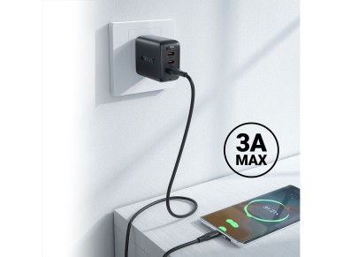 Acefast USB cable - USB Type C 1.2m, 3A white (C3-04 white) Acefast USB cable - USB Type C 1.2m, 3A white (C3-04 white)