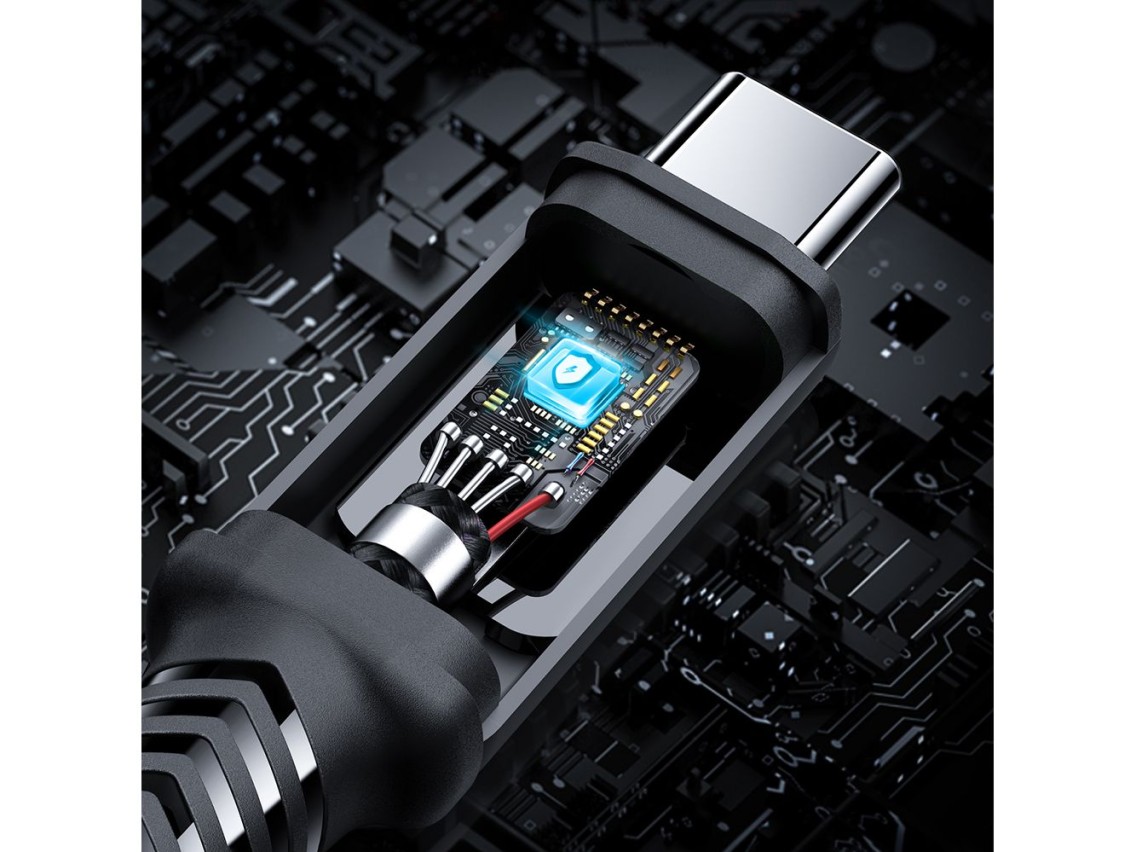 Cabo Acefast C4-03 Preto USB-C - USB-C PD QC 100W 5A 480Mb/s 2m - preto