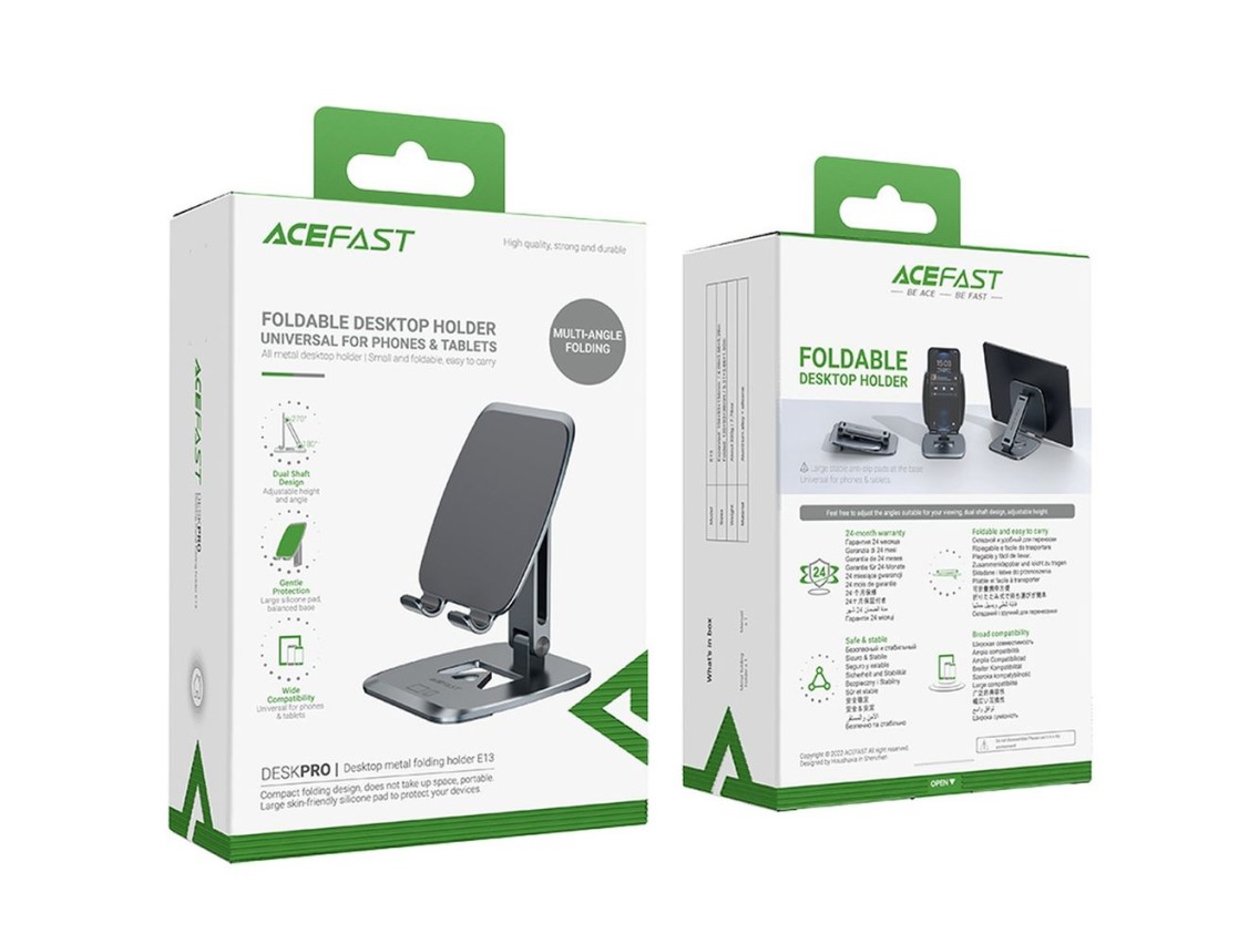 Soporte plegable para teléfono Acefast, color gris (E13)