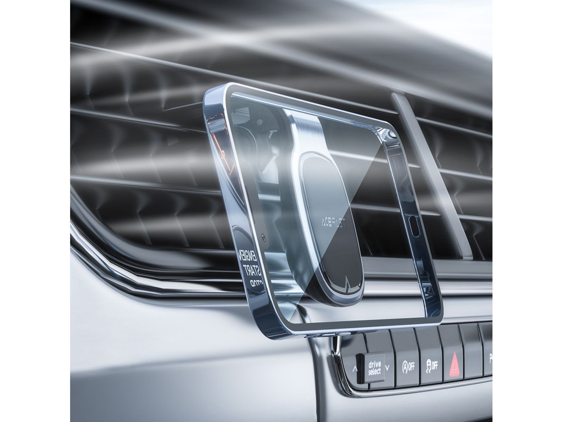 Acefast D16 Magnetic Car Air Vent Mount - No MagSafe Required - Gray