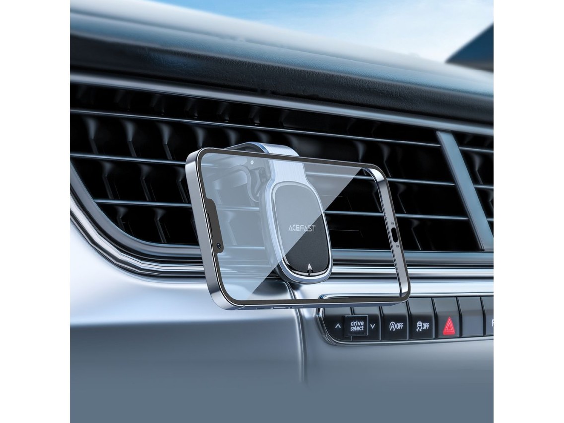 Soporte magn�tico para rejilla de ventilaci�n de coche Acefast D16 - No requiere MagSafe - Gris
