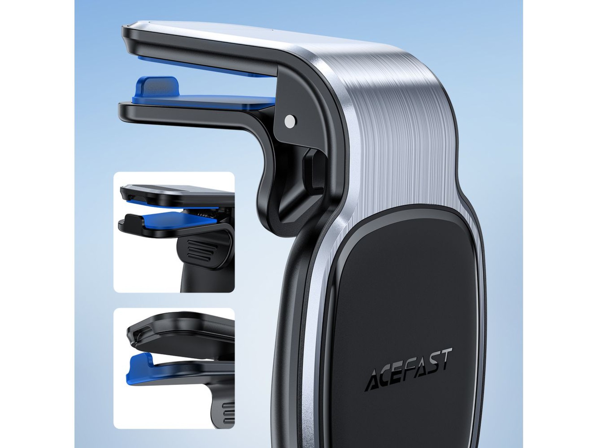 Soporte magnético para rejilla de ventilación de coche Acefast D16 - No requiere MagSafe - Gris