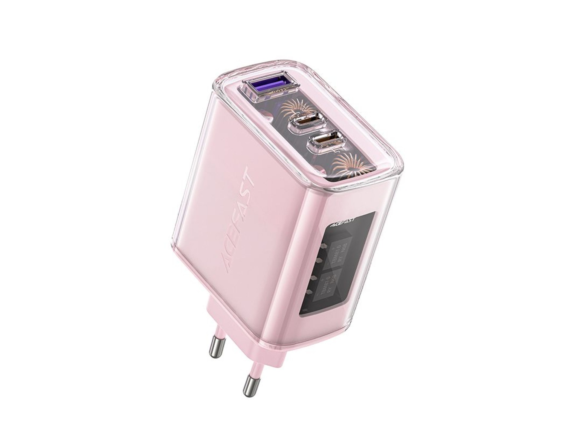 Acefast charger GaN 65W 3 ports (1xUSB, 2xUSB C) gray (A45)