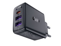 Carregador Acefast A57 PD 35W GaN com 2 portas USB-A + USB-C e 3 portas adicionais - preto Carregador Acefast A57 PD 35W GaN com 2 portas USB-A + USB-C e 3 portas adicionais - preto
