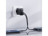 Cargador de pared Acefast USB Tipo C / USB 32W, PPS, PD, QC 3.0, AFC, FCP negro (A5 negro)