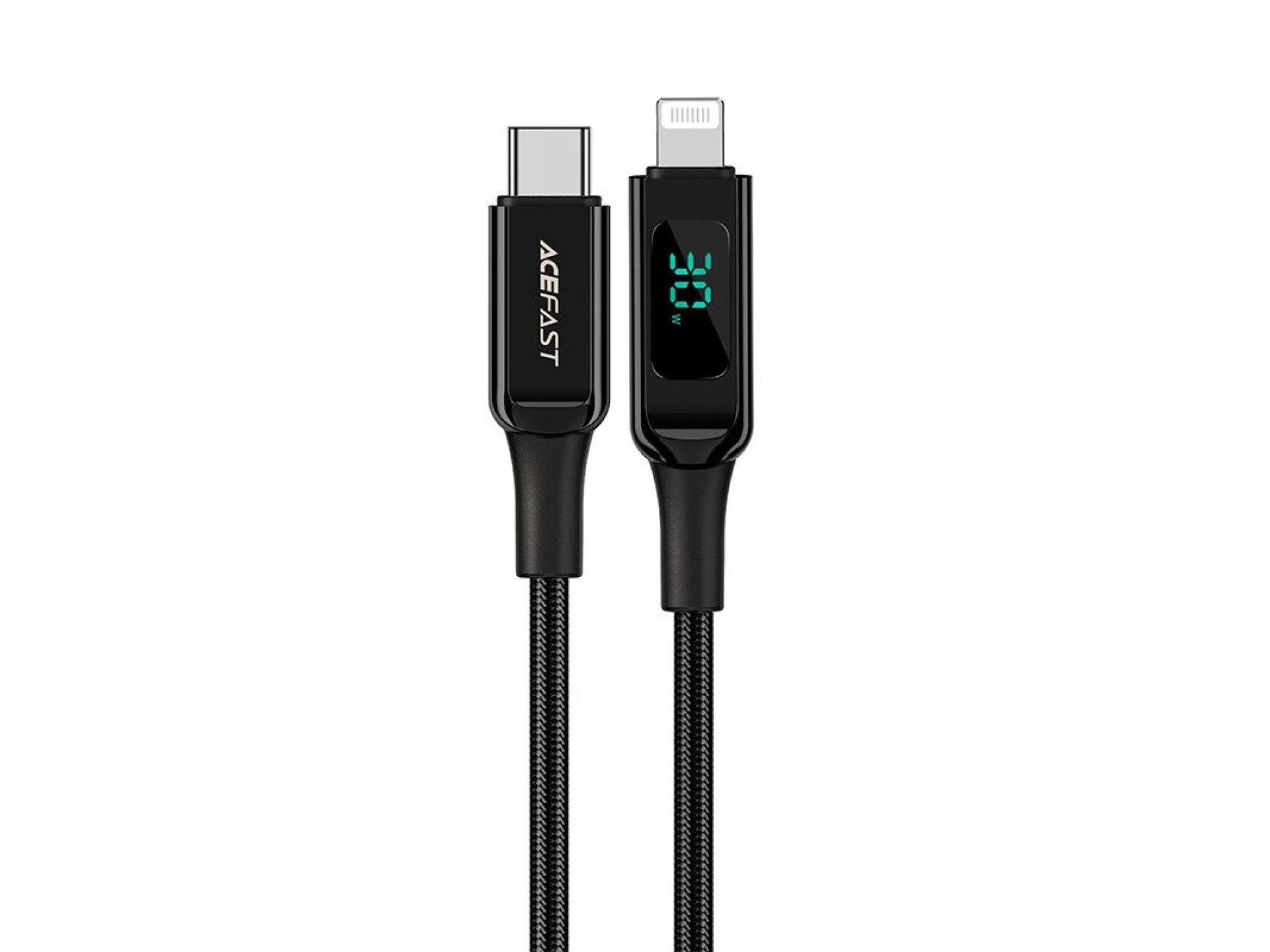 Acefast cable MFI USB Type C - Lightning 1.2m, 30W, 3A black (C6-01 Black)