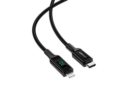 Acefast cable MFI USB Type C - Lightning 1.2m, 30W, 3A black (C6-01 Black)