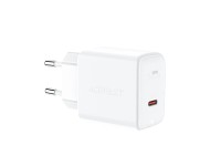 Acefast charger GaN USB Type C 30W, PD, QC 3.0, AFC, FCP white (A21 white)
