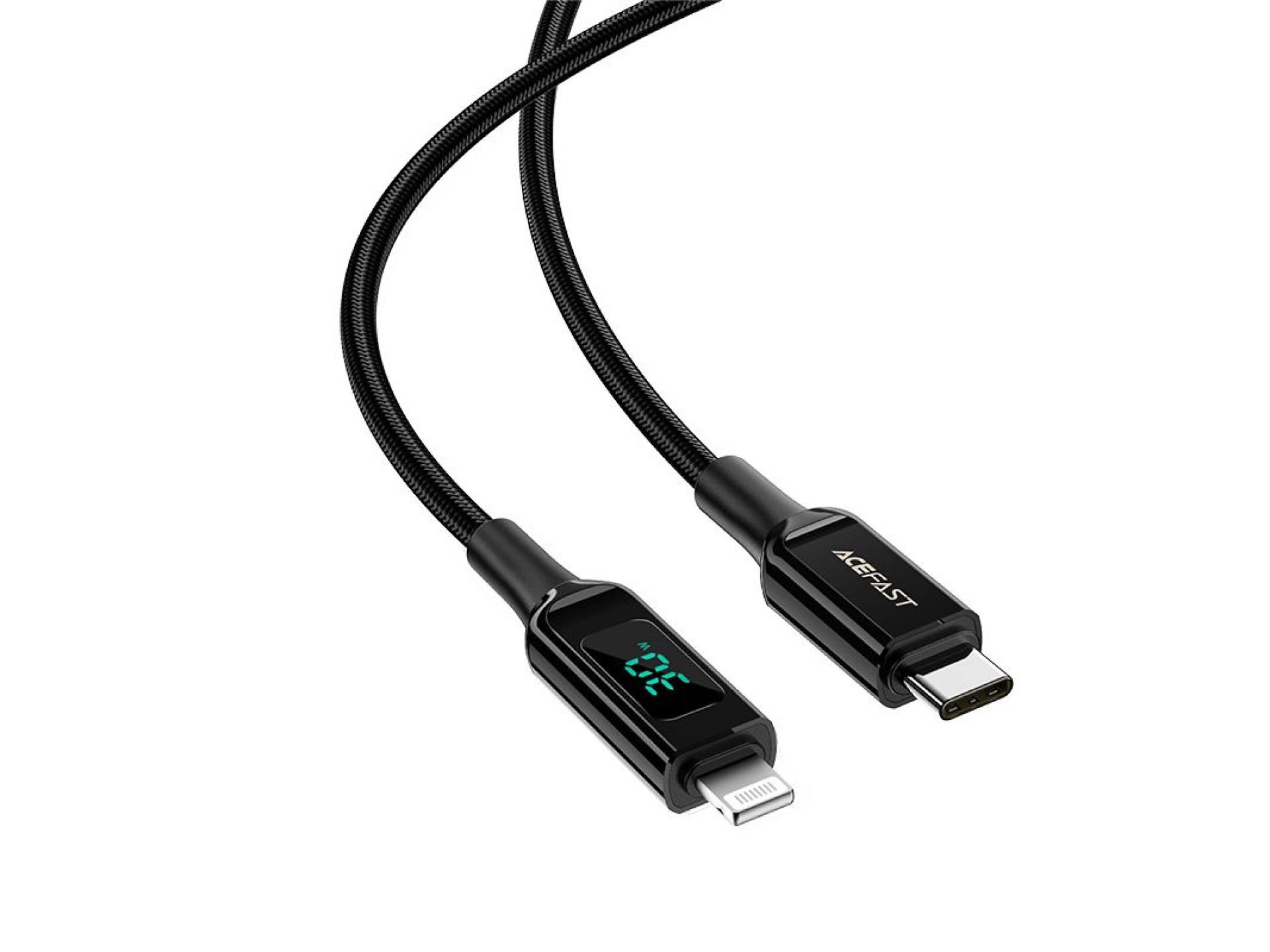 Acefast cable MFI USB Type C - Lightning 1.2m, 30W, 3A black (C6-01 Black)