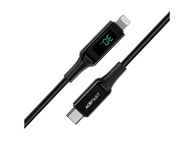 Acefast cable MFI USB Type C - Lightning 1.2m, 30W, 3A black (C6-01 Black)