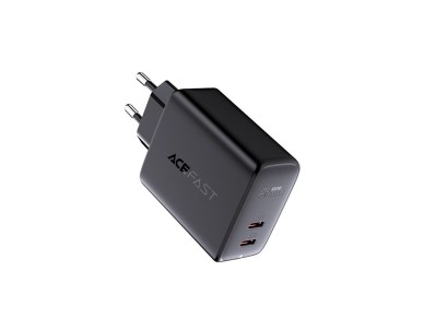 Cargador Acefast 2x USB Tipo C 40W, PPS, PD, QC 3.0, AFC, FCP negro (A9 negro)