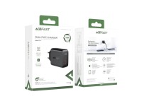 Acefast charger 2x USB Type C 40W, PPS, PD, QC 3.0, AFC, FCP black (A9 black) Acefast charger 2x USB Type C 40W, PPS, PD, QC 3.0, AFC, FCP black (A9 black)
