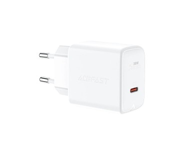 Acefast charger GaN USB Type C 30W, PD, QC 3.0, AFC, FCP white (A21 white)
