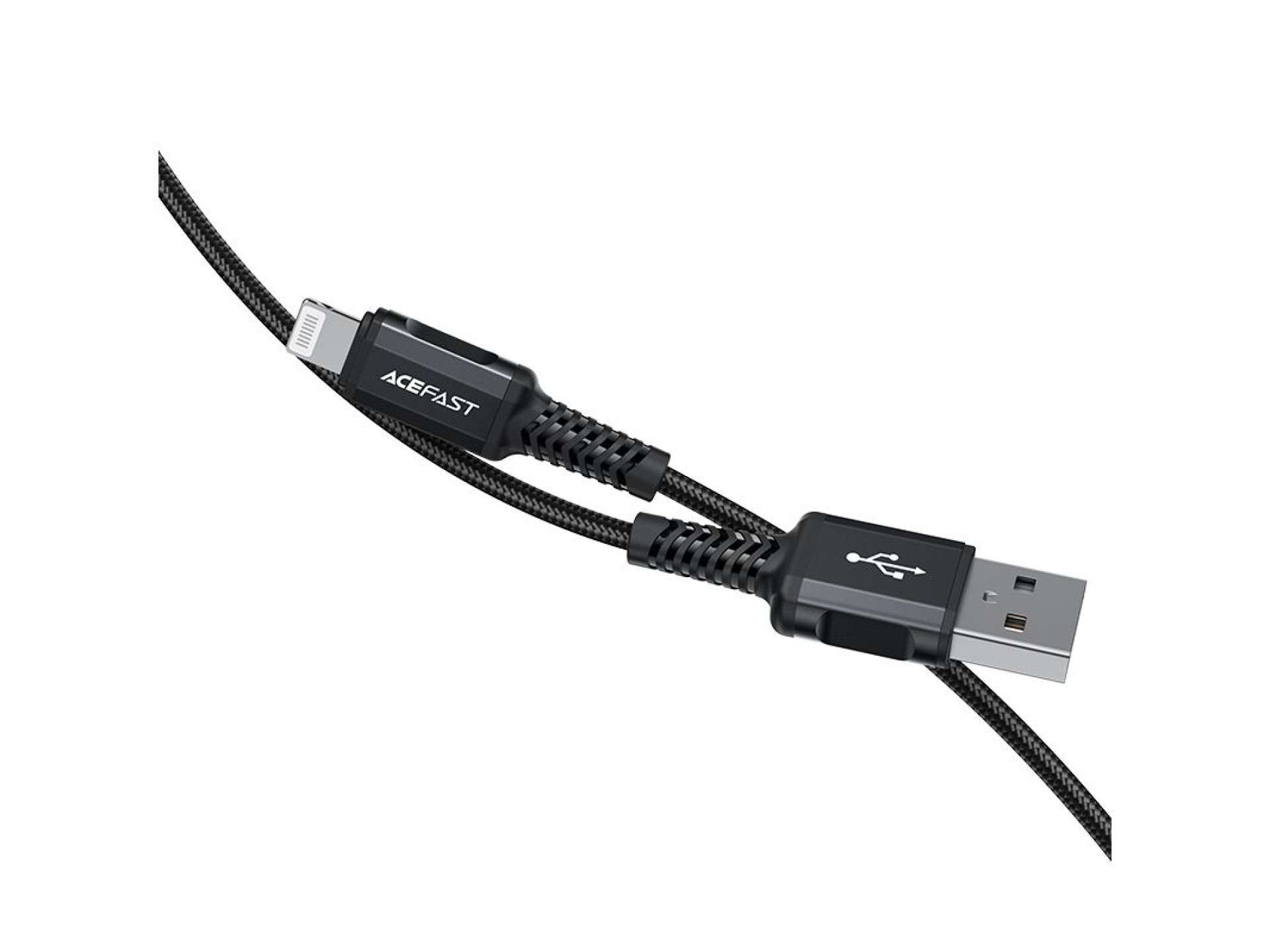 Acefast MFI USB - Lightning cable 1.8m, 2.4A black (C4-02 A Black)