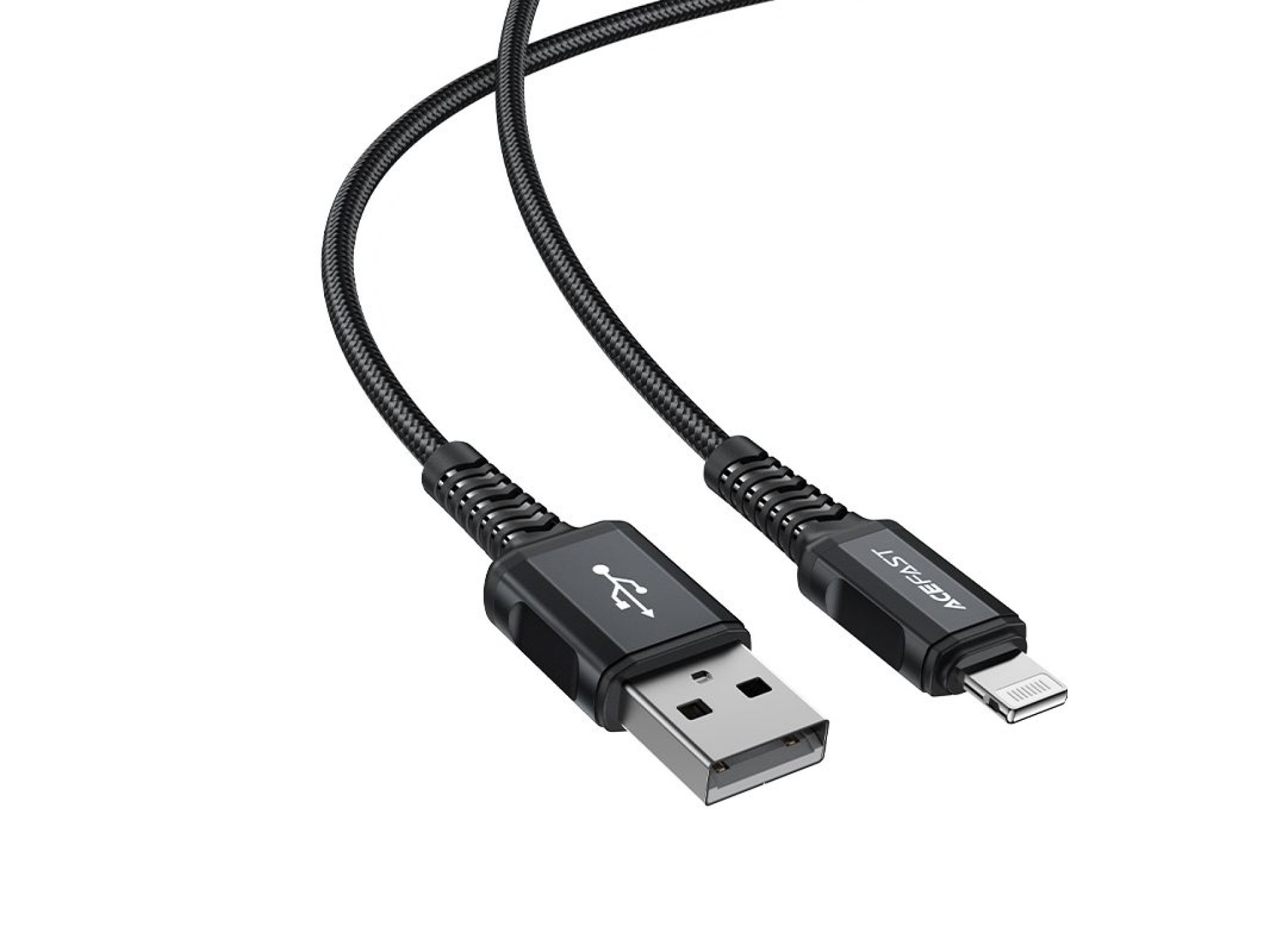 Acefast MFI USB - Lightning cable 1.8m, 2.4A black (C4-02 A Black)