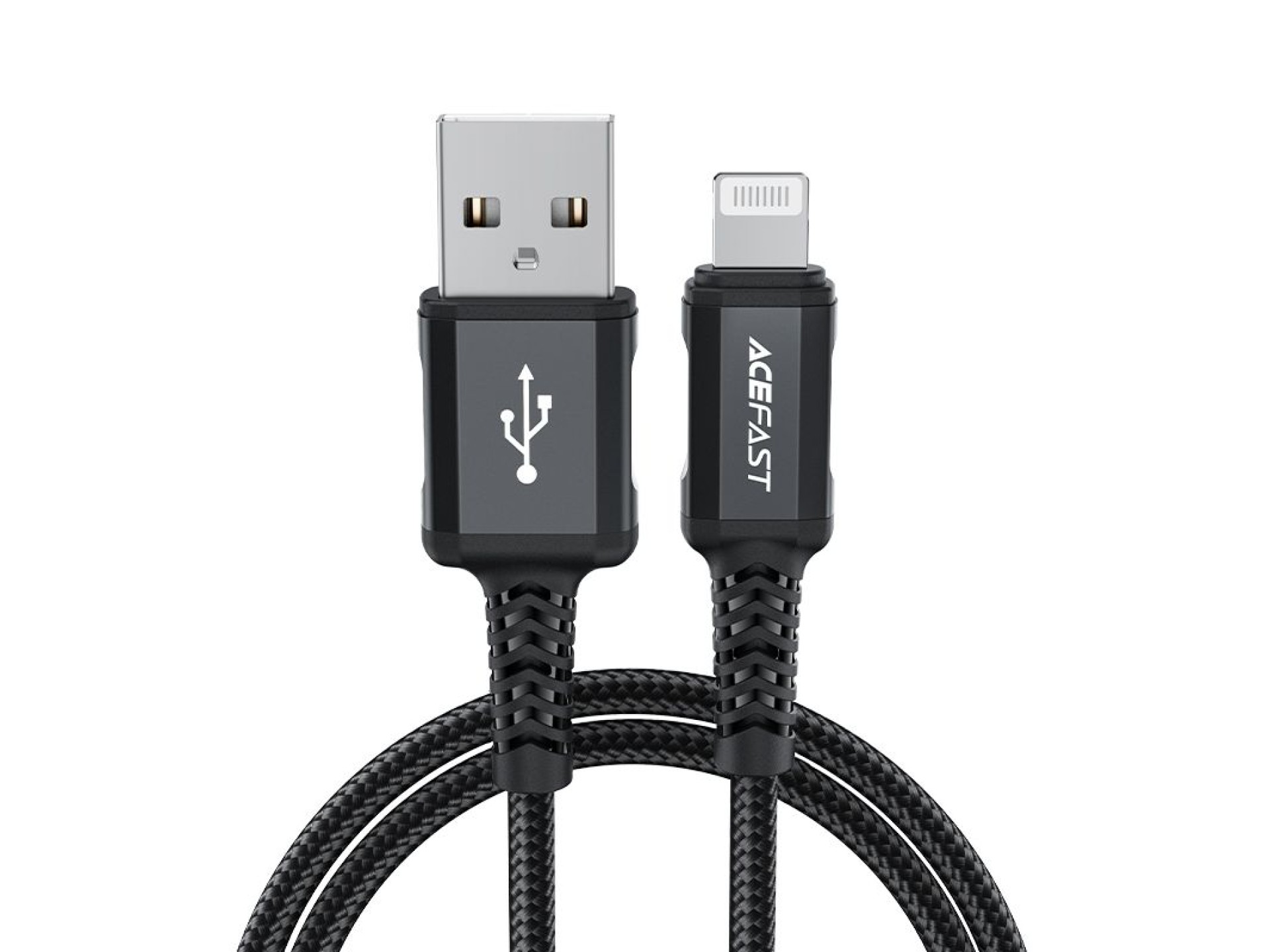 Cabo Acefast MFI USB para Lightning 1,8 m, 2,4 A preto (C4-02 A Preto)