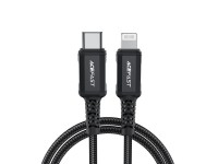 Acefast C4-01 Lightning - USB-C PD cable 30W 3A 480Mb/s 1.8m - black