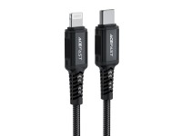 Acefast C4-01 Lightning - USB-C PD cable 30W 3A 480Mb/s 1.8m - black