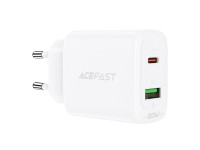 Carregador de parede Acefast USB Tipo C / USB 20W, PPS, PD, QC 3.0, AFC, FCP branco (A25 branco) Carregador de parede Acefast USB Tipo C / USB 20W, PPS, PD, QC 3.0, AFC, FCP branco (A25 branco)