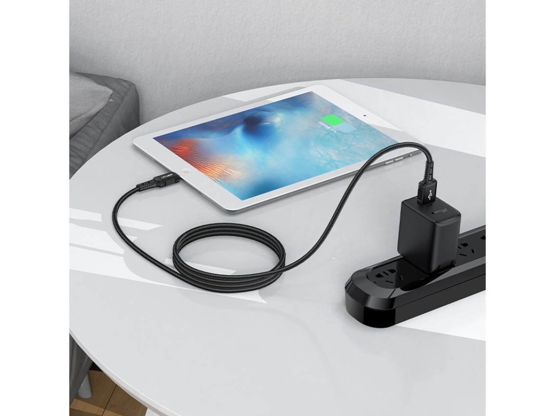Acefast MFI USB - Lightning cable 1.8m, 2.4A black (C4-02 A Black)