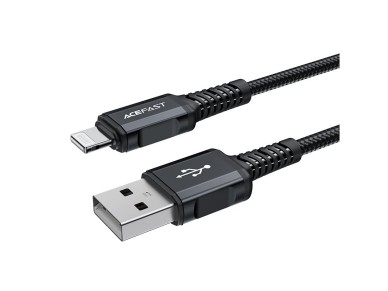 Acefast MFI USB - Lightning cable 1.8m, 2.4A black (C4-02 A Black)