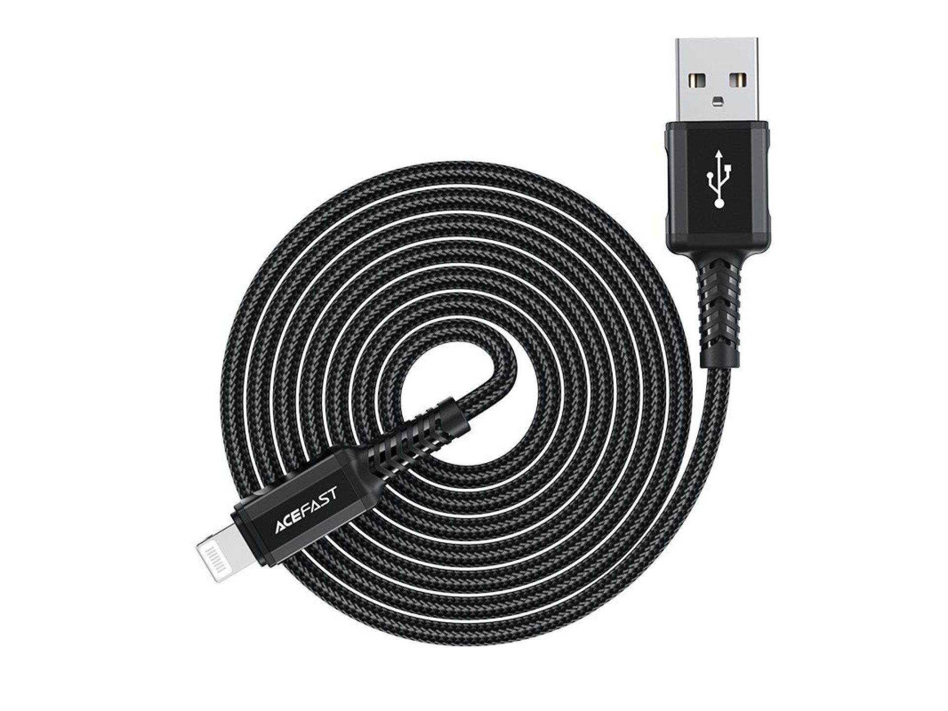 Acefast MFI USB - Lightning cable 1.8m, 2.4A black (C4-02 A Black)