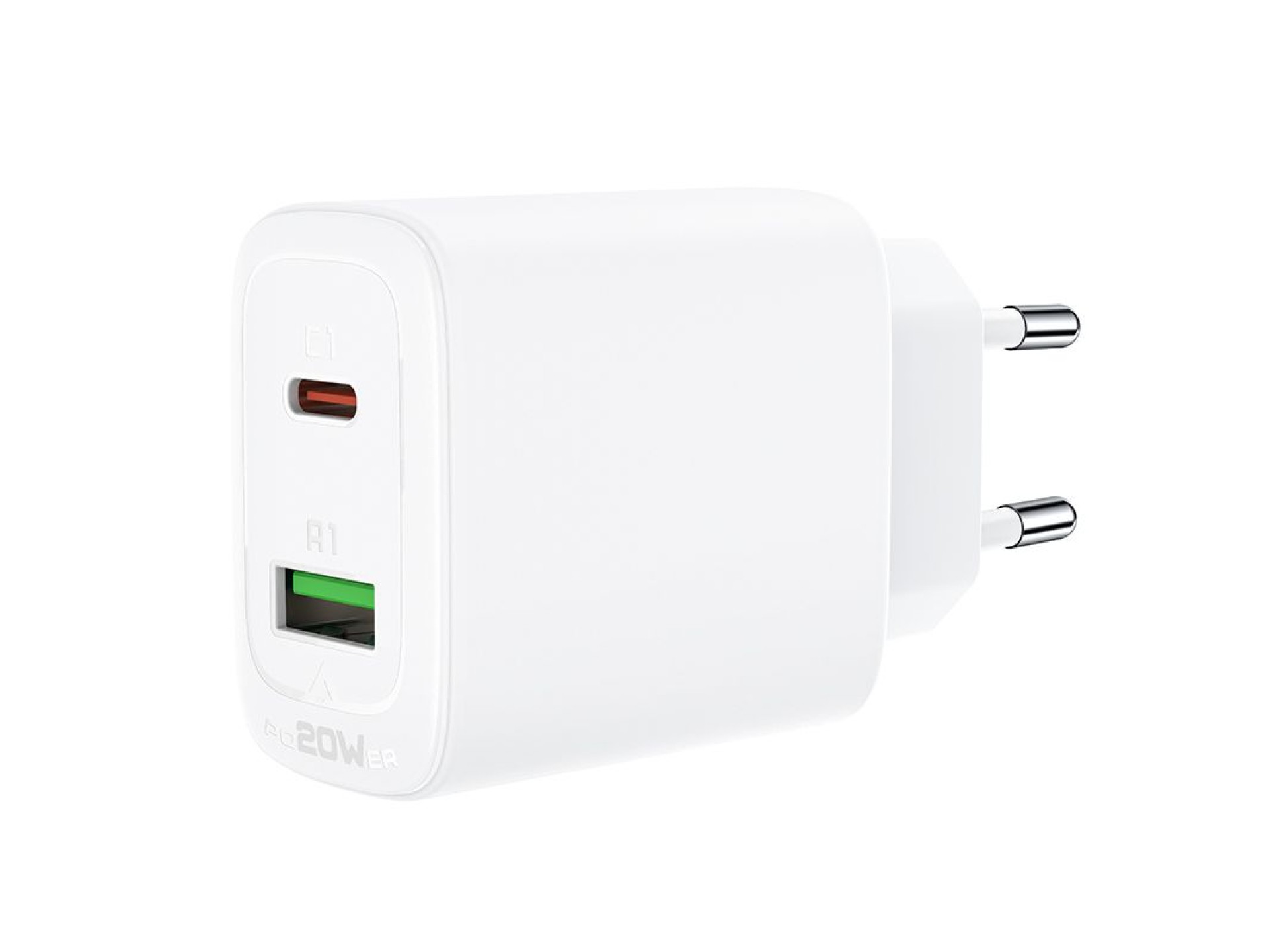 Carregador de parede Acefast USB Tipo C / USB 20W, PPS, PD, QC 3.0, AFC, FCP branco (A25 branco)