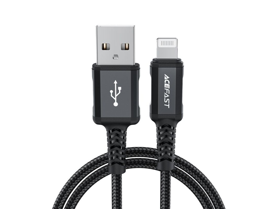 Acefast MFI USB - Lightning cable 1.8m, 2.4A black (C4-02 A Black)