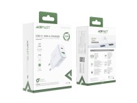 Carregador de parede Acefast USB Tipo C / USB 20W, PPS, PD, QC 3.0, AFC, FCP branco (A25 branco) Carregador de parede Acefast USB Tipo C / USB 20W, PPS, PD, QC 3.0, AFC, FCP branco (A25 branco)