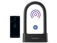 Rockbros 32210818001 SMART Bicycle Lock with Fingerprint Reader and Bluetooth Connectivity - Black Rockbros 32210818001 SMART Bicycle Lock with Fingerprint Reader and Bluetooth Connectivity - Black