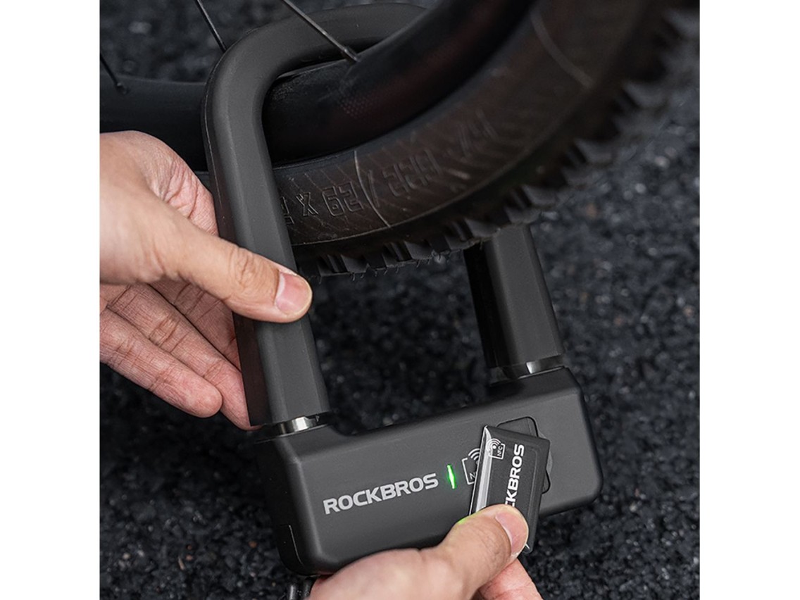 Rockbros RBNS1 SMART Bike Lock with NFC Reader - Black