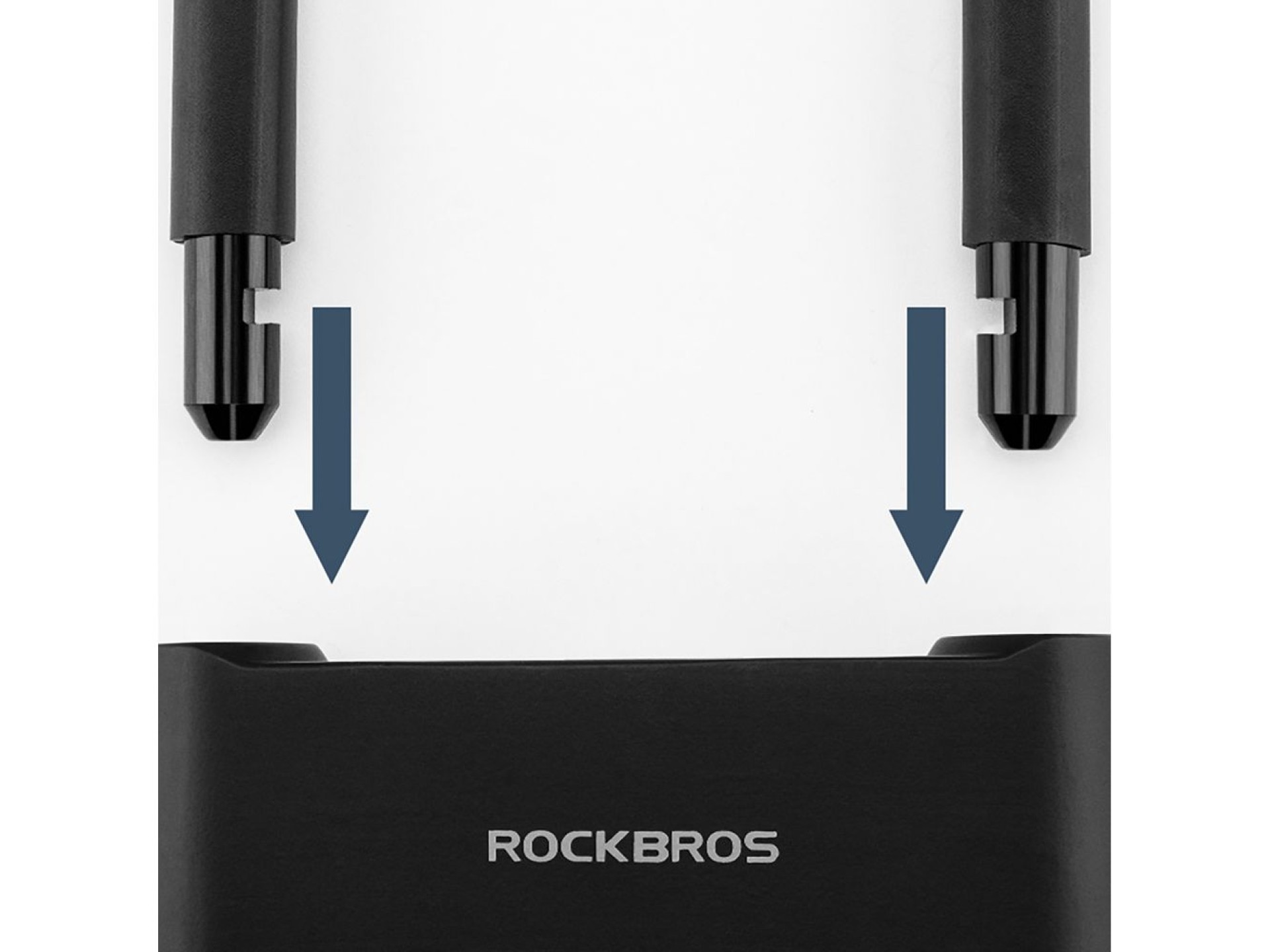 Rockbros 32210818001 SMART Bicycle Lock with Fingerprint Reader and Bluetooth Connectivity - Black