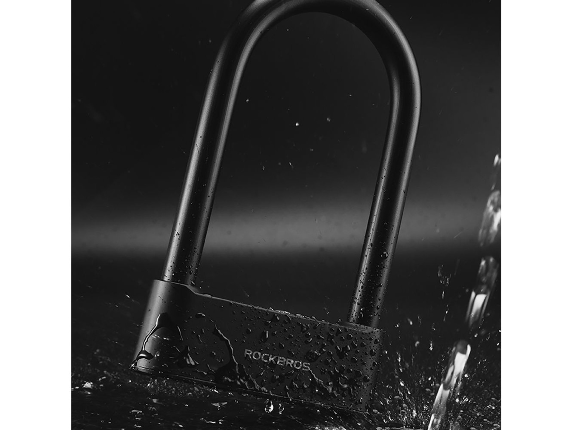 Rockbros 32210818001 SMART Bicycle Lock with Fingerprint Reader and Bluetooth Connectivity - Black