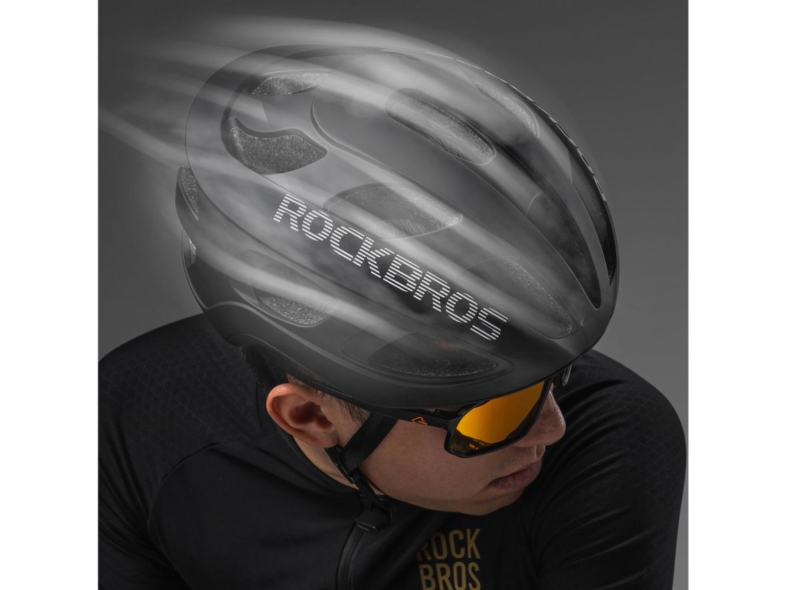 Capacete de ciclismo leve Rockbros LK-66, tamanhos 58-62 cm - Preto