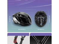 Casco de ciclismo ligero Rockbros TS-42, talla 58-62 cm - Negro Casco de ciclismo ligero Rockbros TS-42, talla 58-62 cm - Negro