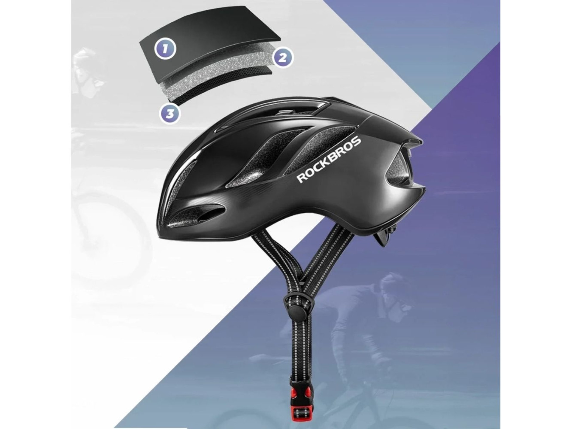 Rockbros TS-42 lightweight bicycle helmet 58-62 cm - titanium