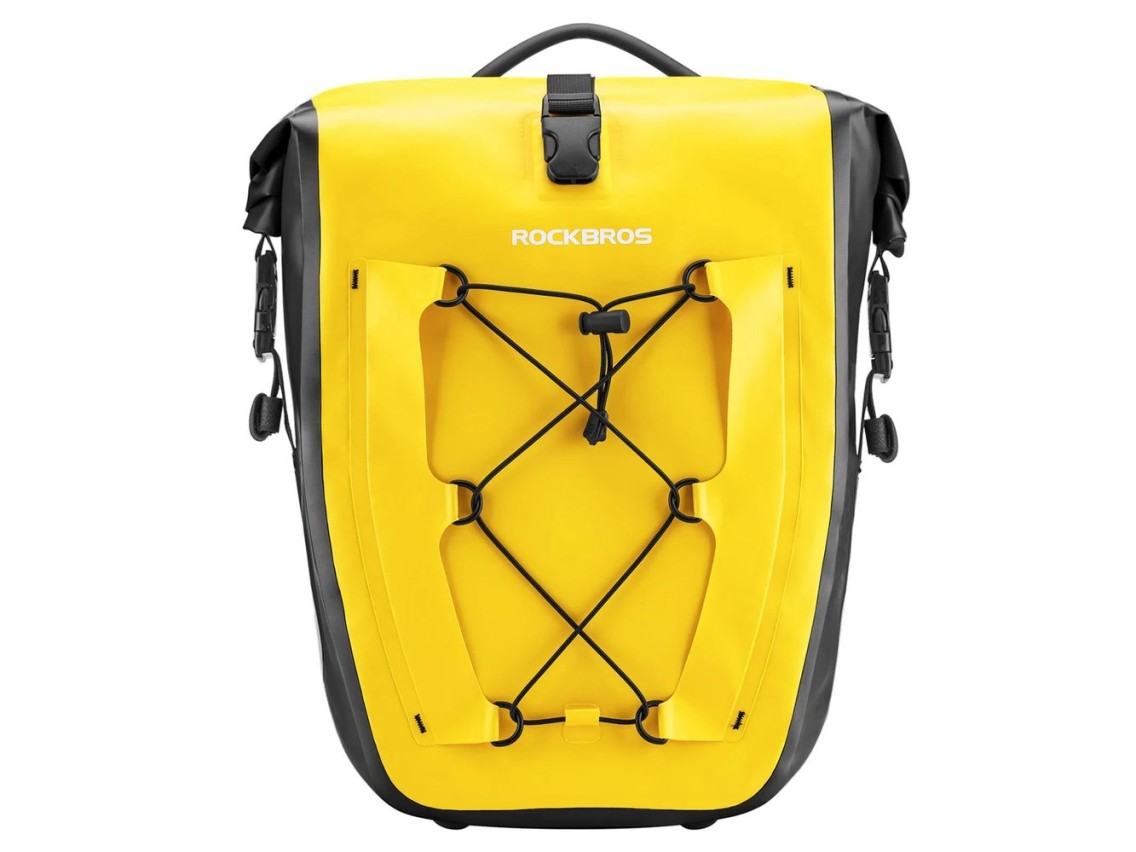 Alforje impermeável para bicicleta Rockbros 30140022005, 25-32 litros - Amarelo