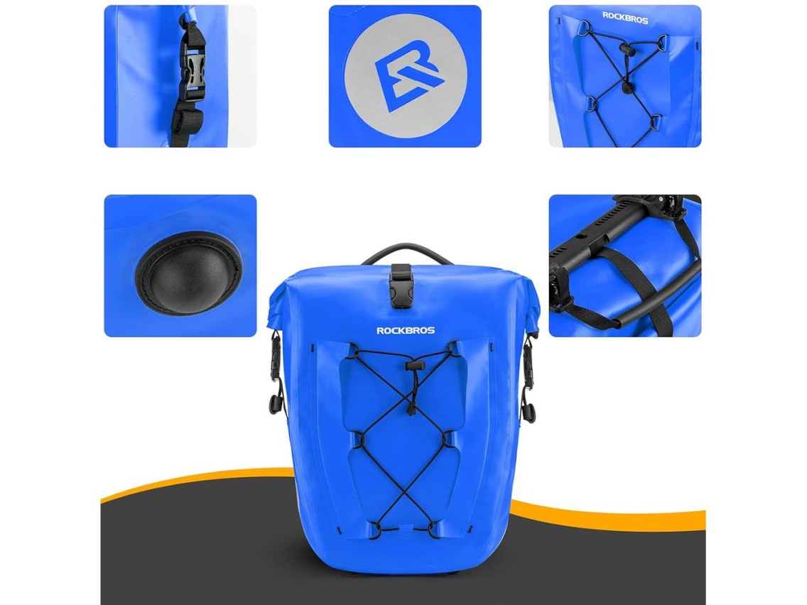 Rockbros 30140022004 Waterproof Bicycle Bag 25-32L - Blue